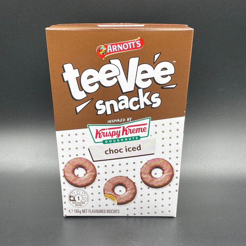 NEW Arnotts TeeVee Snacks Inspired by Krispy Kreme Donuts - Choc Iced Flavour 165g (AUS) NEW