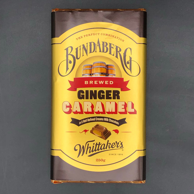 Whittaker’s Bundaberg Brewed Ginger Caramel Chocolate Block 250g (NZ) LIMITED EDITION