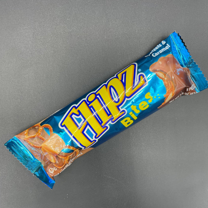 NEW Flipz Bites - Pretzel & Caramel, 3 Pieces, 43g (USA) NEW