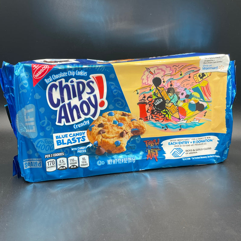 LIMITED EDITION Chips Ahoy! Crunchy - Blue Candy Blasts with Candy Pieces! 351g (USA) LIMITED STOCK