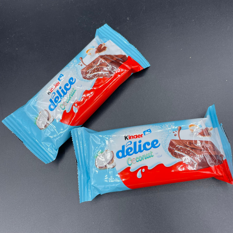 SHORT DATE - LIMITED EDITION 2x Kinder Delice Coconut Flavour - Cakes 37g Each (EURO) LIMITED EDITION