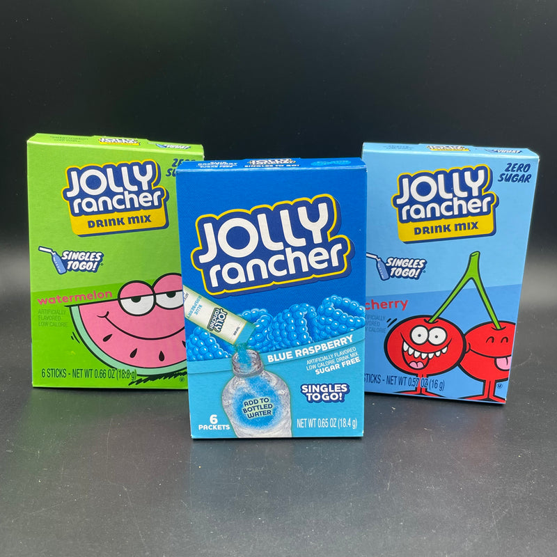 Jolly Rancher Drink Mix Sachets Pack Includes Cherry, Watermelon, an