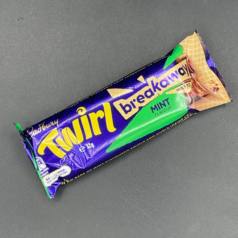 NEW Cadbury Twirl Breakaway Wafer - MINT Flavour 32g (AUS) NEW
