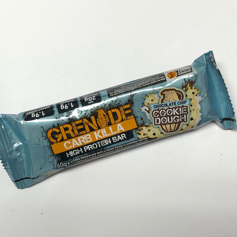 Grenade Carb Killer High Protein Bar Chocolate Chip Cookie Dough 60g