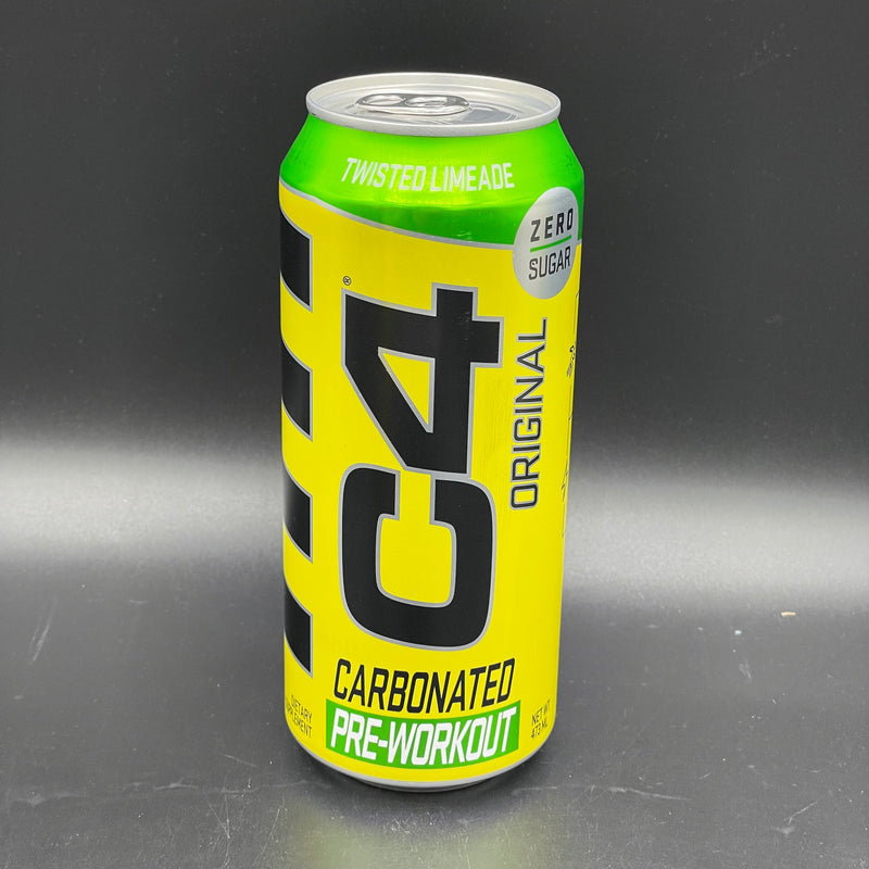 C4 Energy Original - Carbonated Pre-Workout, Zero Sugar, Twisted Limeade Flavour, 473ml (USA)