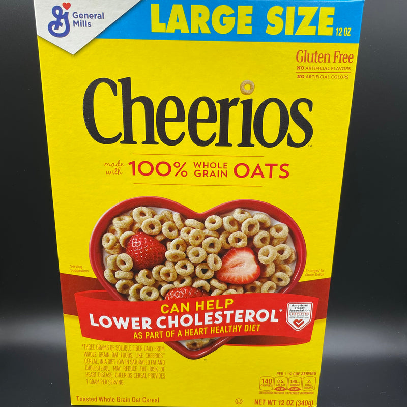 Original Cheerios - made with 100% Whole Grain Oats - Large Size 340g (USA)