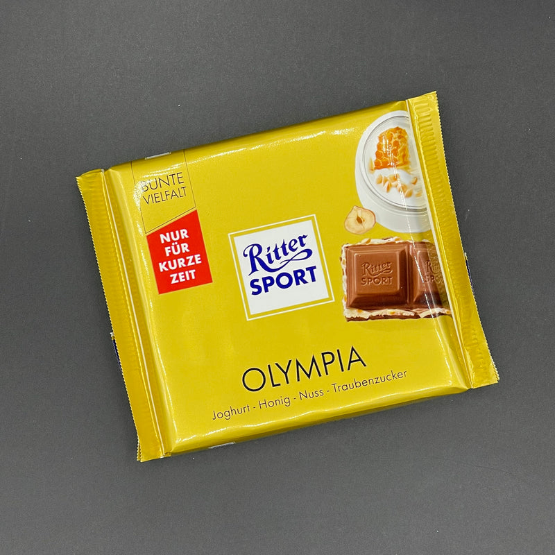 SPECIAL Ritter Sport Olympia - Yogurt, Honey, Hazelnut, Grape Sugar 100g (GERMANY) LIMITED EDITION