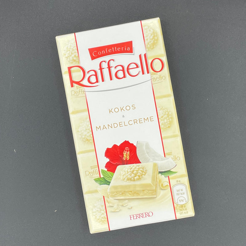 Ferrero Confetteria RAFFAELLO Block - Coconut & Almond Paste. White Chocolate Block 90g (EURO) SPECIAL RELEASE