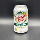 Canada Dry - ZERO SUGAR Ginger Ale, 355ml (USA)