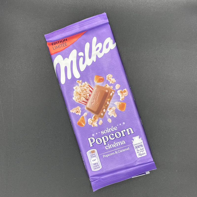 LIMITED EDITION Milka Evening Cinema Popcorn - Caramel Popcorn Flavour 90g (EURO) SPECIAL EDITION