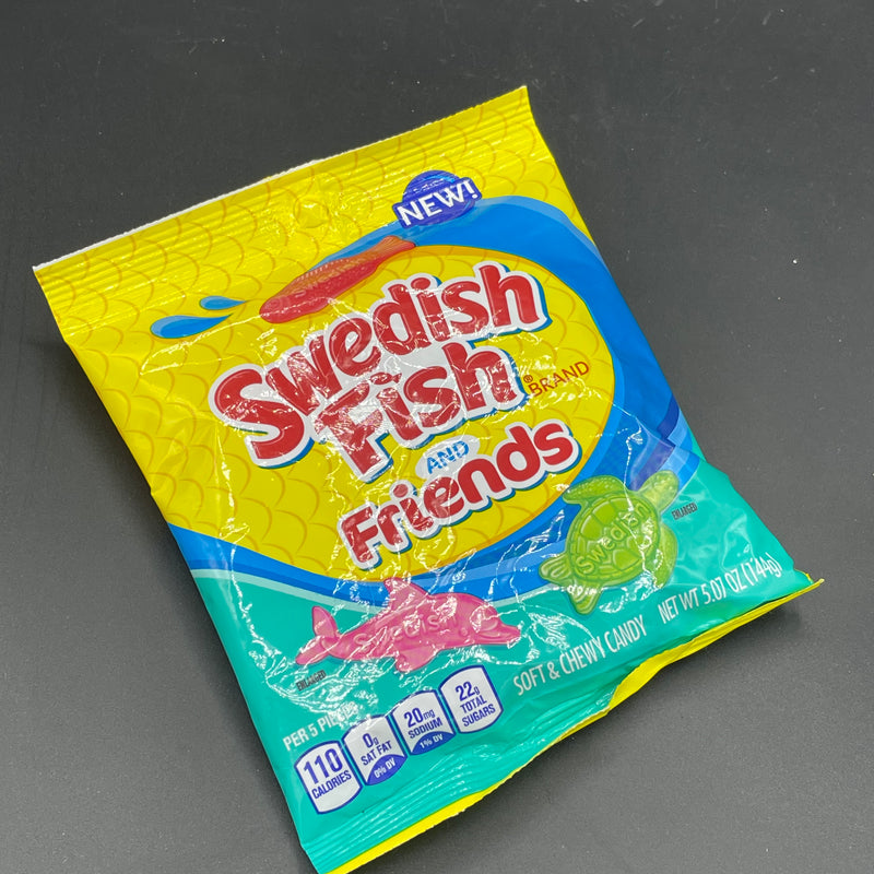 NEW Swedish Fish and Friends - includes Watermelon & Strawberry Flavours 144g (USA) NEW