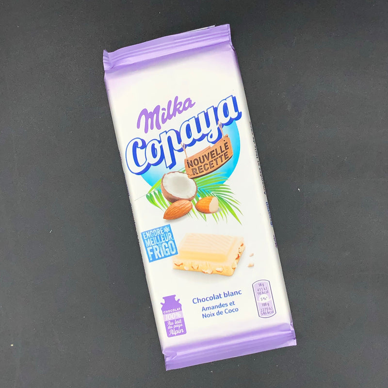 Milka Copaya White Chocolate with Almonds and Coconut 90g (FRANCE) SPECIAL EDITION