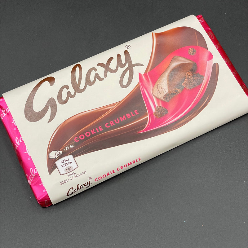 NEW Galaxy Cookie Crumble Chocolate Block 114g (UK) NEW