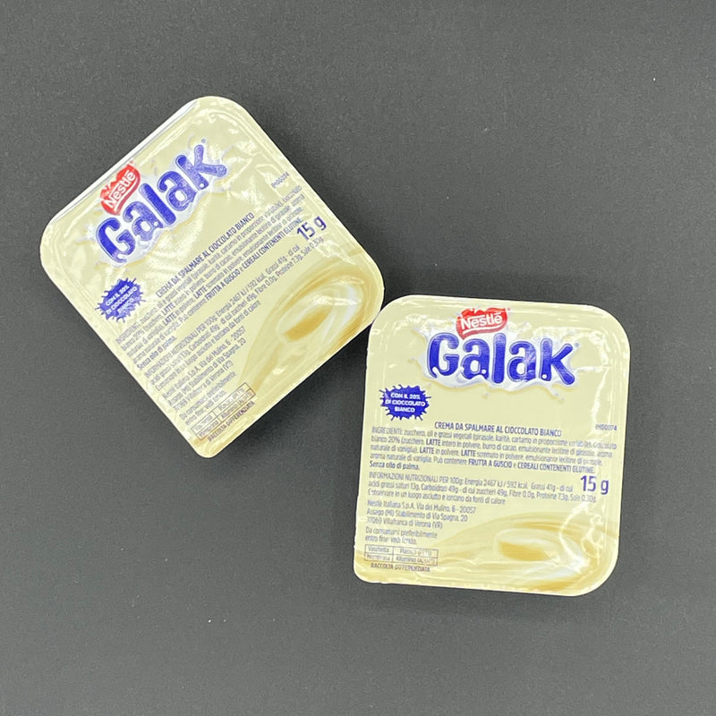 2x Nestle Galak White Chocolate Spread Tub 15g (EURO) LIMITED SUPPLY