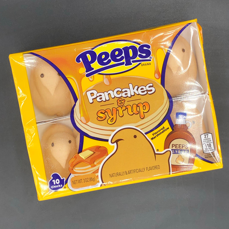 Peeps Marshmallow Pancake & Syrup flavoured chicks - 10 Chicks 85g (USA) SUPER Rare!