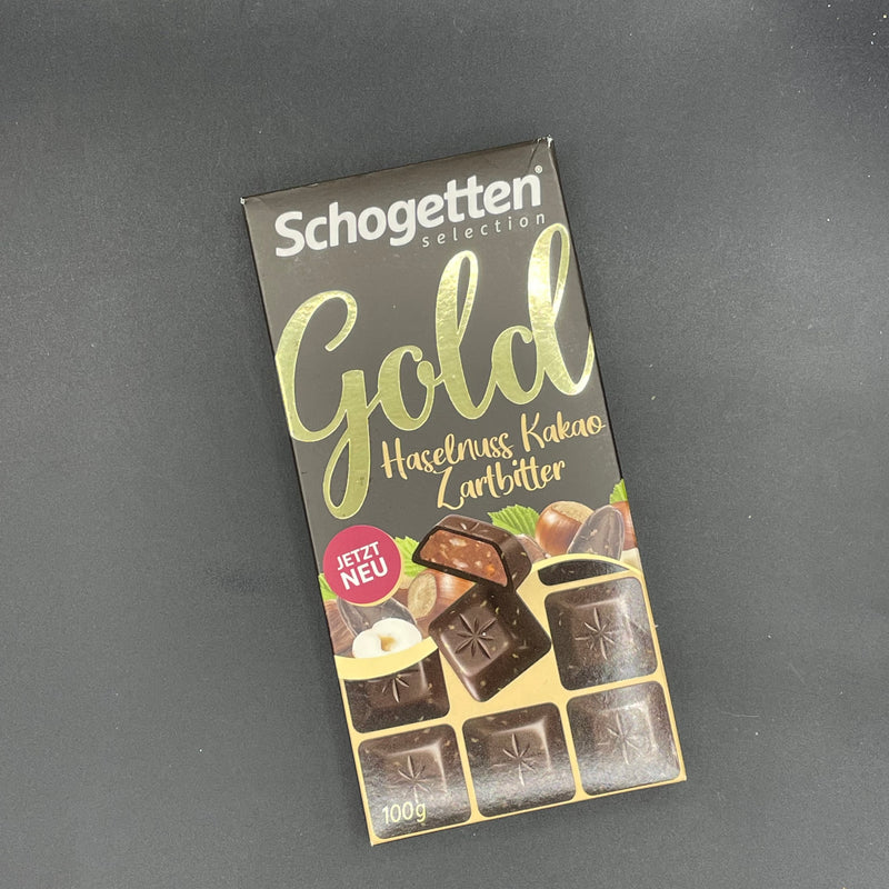 SHORT DATE - LIMITED EDITION - Gold Schogetten Selection, Hazelnut Cocoa Dark Chocolate Flavour 100g (EURO) SPECIAL