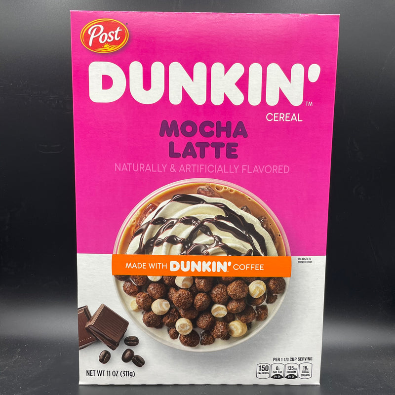 NEW Dunkin’ Cereal, Mocha Latte Flavour, Made With Dunkin’ Coffee 311g (USA) NEW
