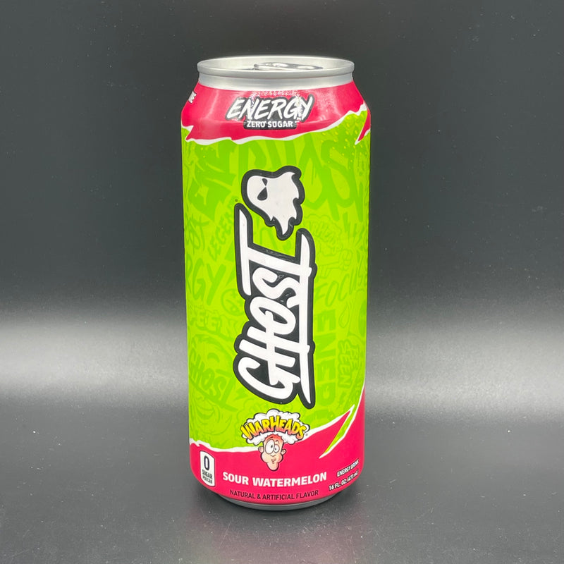NEW Ghost Energy, Warheads Sour Watermelon Flavour - Zero Sugar, Five Calorie, Energy Drink 473ml (USA)