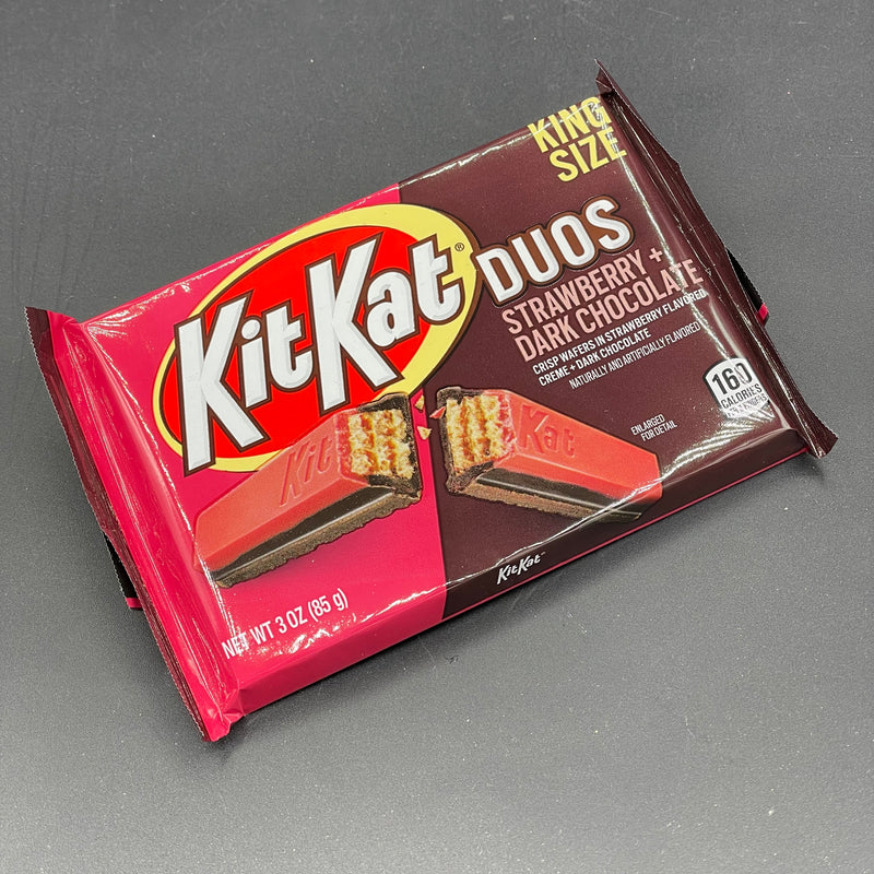 NEW Kit Kat DUOS Strawberry + Dark Chocolate - King Size 85g (USA) LIMITED EDITION