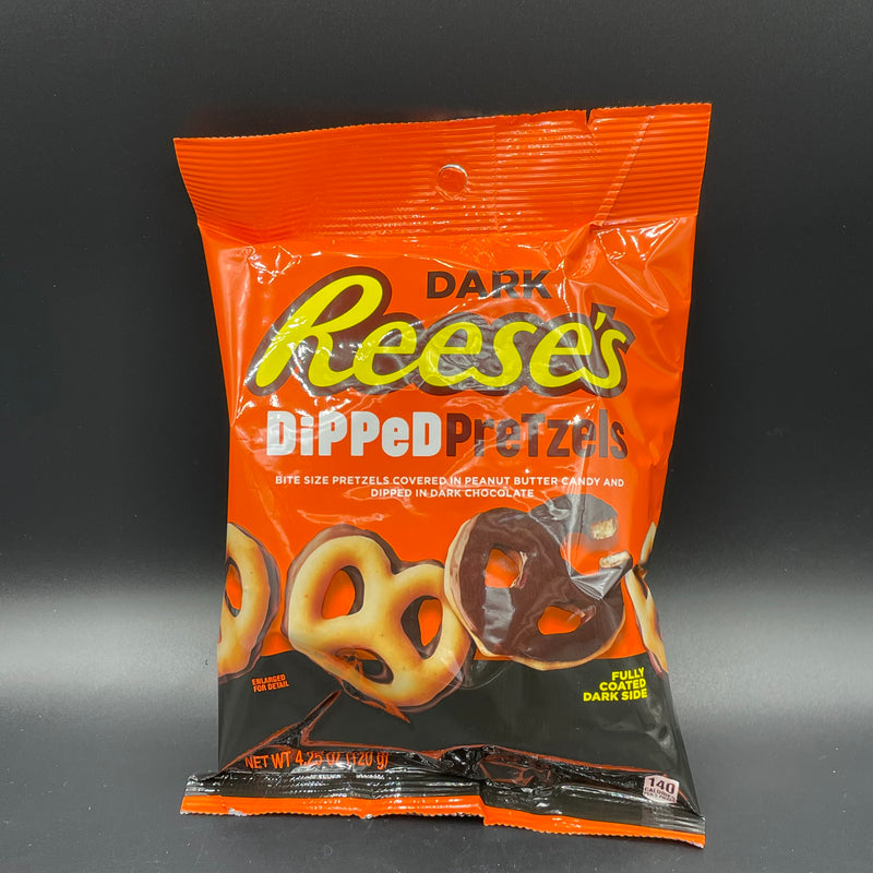 NEW Reese’s Dark Dipped Pretzels - covered in peanut butter and dipped in dark chocolate 120g (USA)