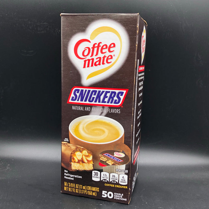 Nestle Coffee Mate Coffee Creamer Snickers Flavour - 50 Single Serve 11ml Tubs - 550ml (USA)
