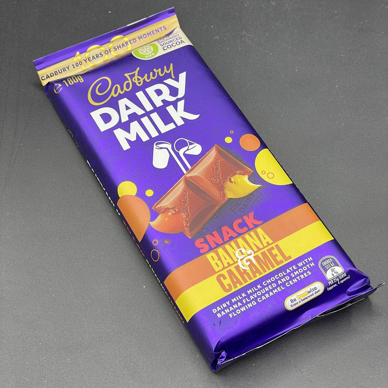 NEW Cadbury Dairy Milk Snack - Banana & Caramel 180g (AUS) NEW