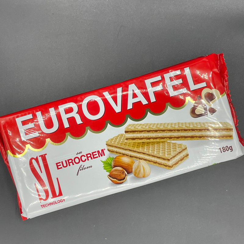Swisslion Eurovafel - (Eurocrem) milk choc and hazelnut filled wafers 180g (EURO)