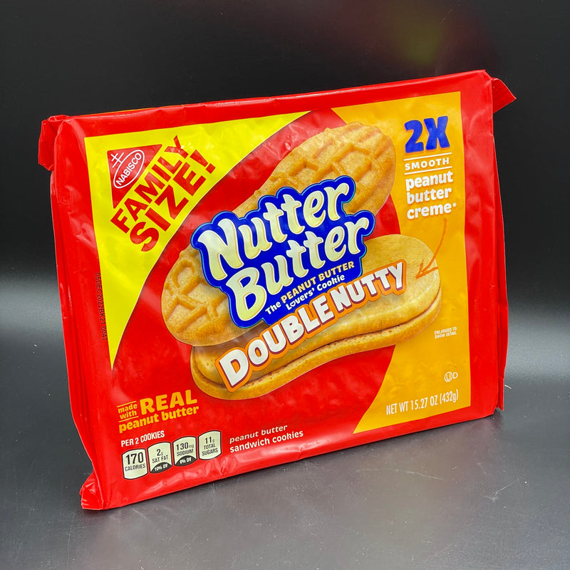 NEW Nutter Butter - DOUBLE NUTTY! The Peanut Butter Lovers Cookie, FAMILY SIZE 432g (USA) LIMITED STOCK