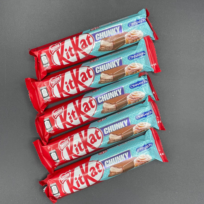 5x FAN PACK - NEW Nestle Kit Kat Chunky CINNABON Flavour 41g (MIDDLE EAST) SPECIAL EDITION