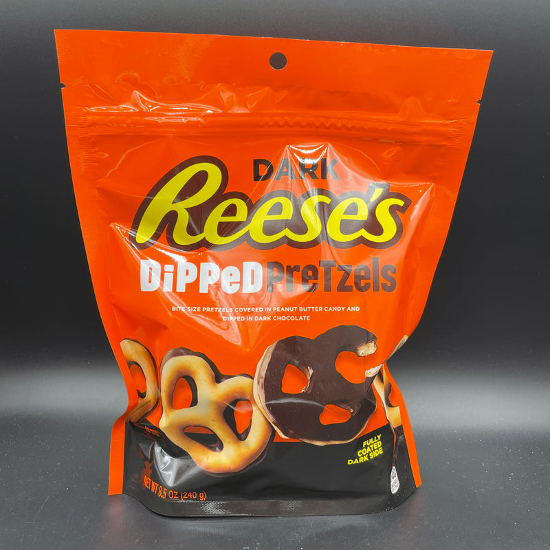 Reese’s Dark Dipped Pretzels - covered in peanut butter and dipped in dark chocolate 240g (USA)