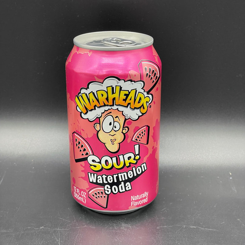 Warheads - Sour Watermelon Flavoured Soda, 355ml (USA).