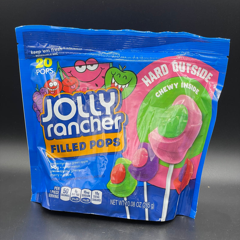 NEW Jolly Rancher Filled Pops - Hard Outside, Chewy Inside - Big Bag 285g (USA) NEW