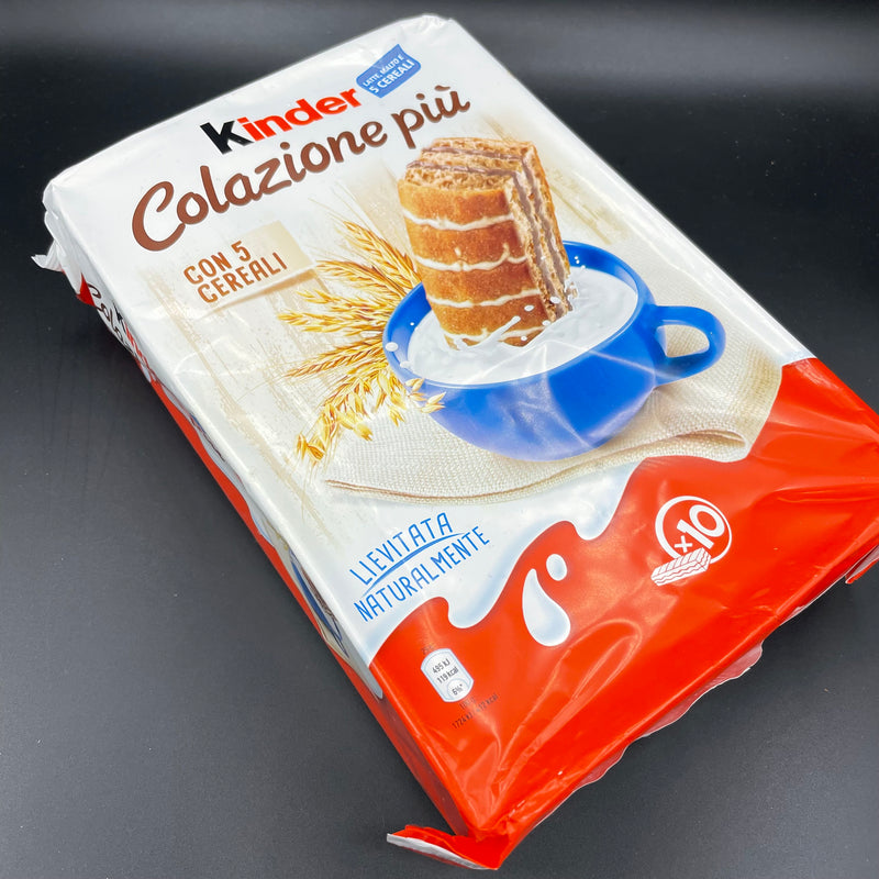Kinder Cake - Colazione Più (breakfast more)! 10x individually wrapped with milk, malt and 5 grains - bars 290g (EURO) LIMITED STOCK