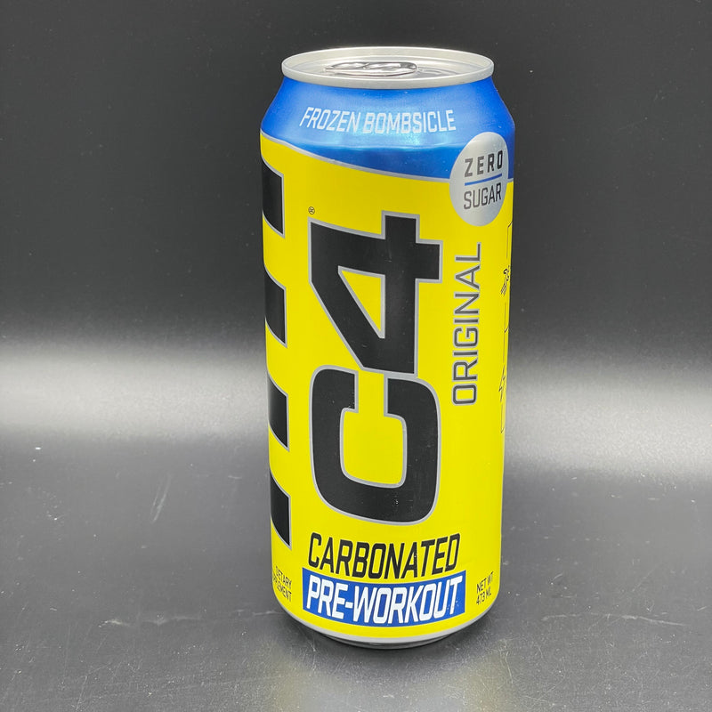 C4 Energy Original - Carbonated Pre-Workout, Zero Sugar, Frozen Bombsicle Flavour, 473ml (USA)