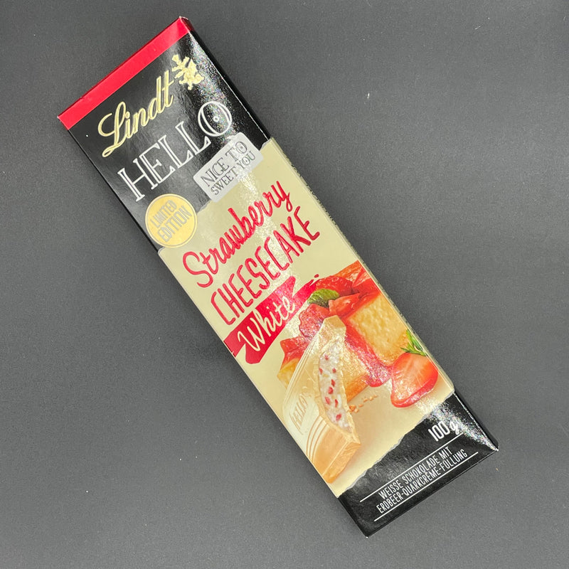 LIMITED EDITION Lindt Hello Strawberry Cheesecake White Chocolate 100g (EURO) LIMITED EDITION