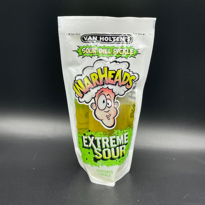Van Holten’s Pickle In A Pouch - WARHEADS, Sour Dill Pickle Flavour, Extreme Sour - 1 Giant Pickle! (USA) LIMITED STOCK