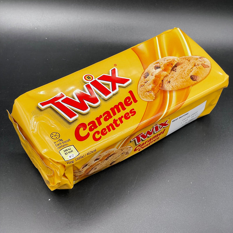Twix Caramel Centres - Crisp Biscuits with Choc Chips & Soft Caramel Centre 144g (UK)