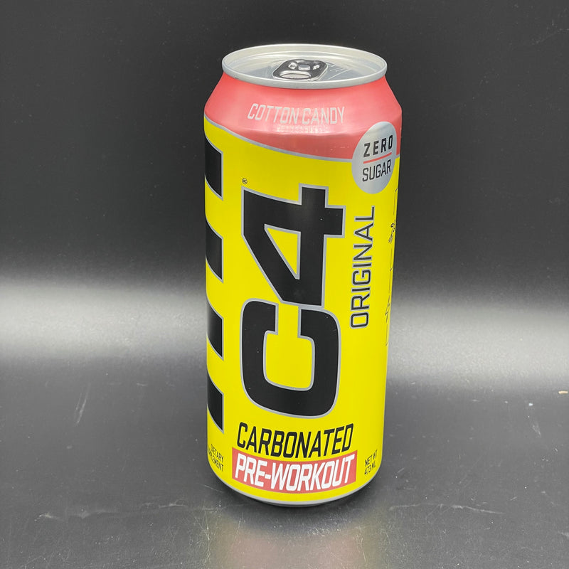 C4 Energy Original - Carbonated Pre-Workout, Zero Sugar, Cotton Candy Flavour, 473ml (USA)