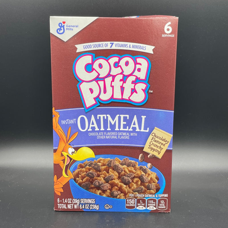 SHORT DATE Cocoa Puffs - Instant Oatmeal! 6 Servings, 238g (USA) SPECIAL RELEASE