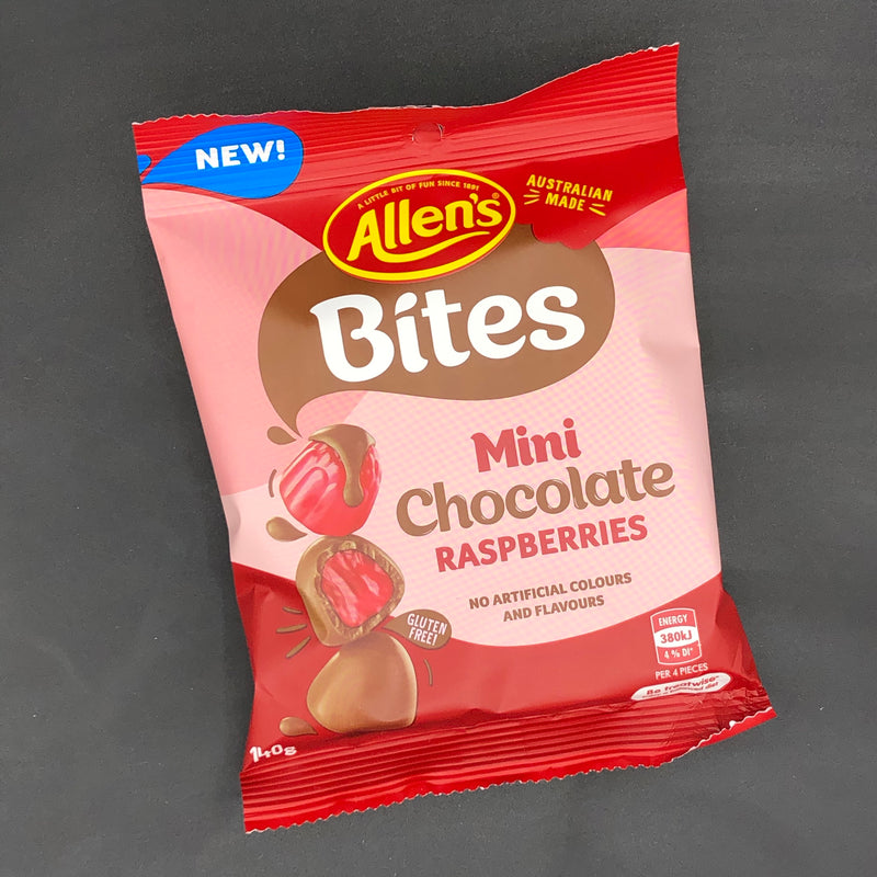 Allen’s Bites Mini Chocolate Raspberries 140g (AUS)