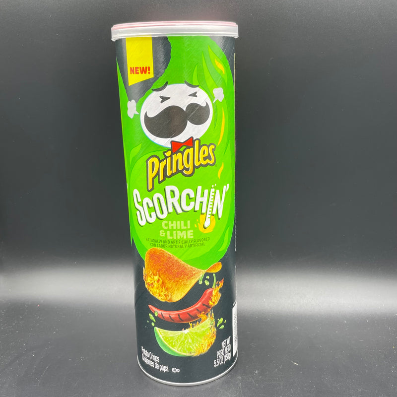 NEW Pringles Scorchin’ Chili & Lime Flavor Potato Crisps 158g (USA)
